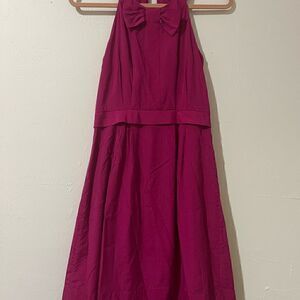 Marc by Marc jacobs midi dress bow front size 2 dark pink